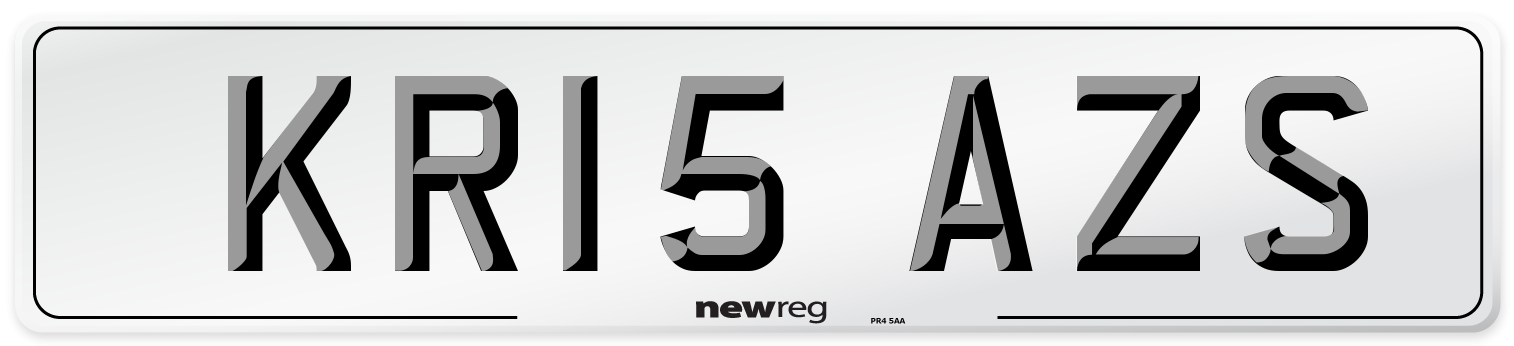 KR15 AZS Number Plate from New Reg